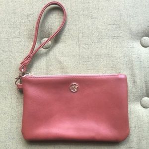 Roomy Brown Wristlet